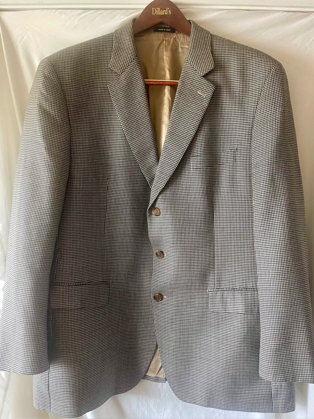 Ralph Lauren Men's Houndstooth Pattern Blazer - Black & White